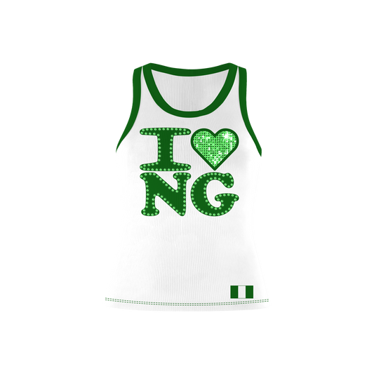 I Heart NG (White & Green)